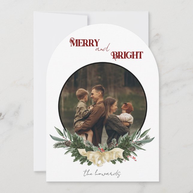 Cartes Pour Fêtes Annuelles Merry and Bright Flat Holiday Card (Devant)