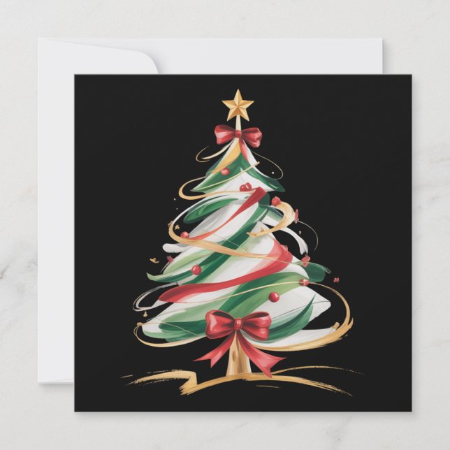 Cartes Pour Fêtes Annuelles Merry and Bright Trees Christmas Holiday Winter  (Devant)