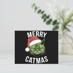 Cartes Pour Fêtes Annuelles Merry Catmas Funny Amoureux de les chats Noël