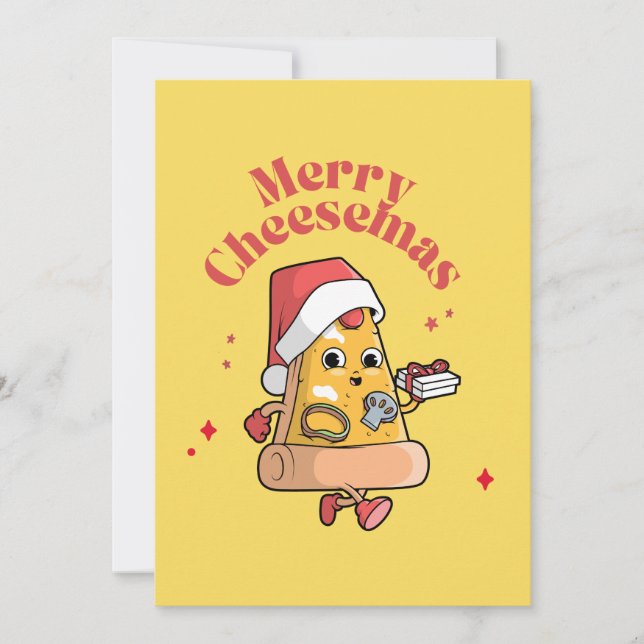 CARTES POUR FÊTES ANNUELLES MERRY CHEESEMAS (Devant)