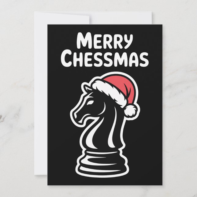Cartes Pour Fêtes Annuelles Merry Chessmas Christmas Chess Xmas Santa Hat (Devant)