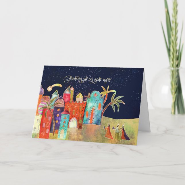 Cartes Pour Fêtes Annuelles Merry Christmas à Danish (Devant)