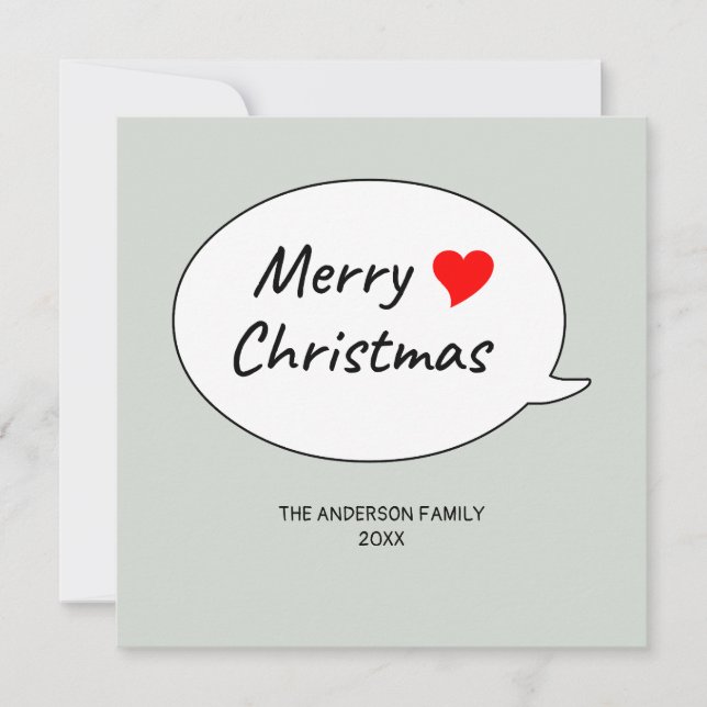 Cartes Pour Fêtes Annuelles Merry Christmas and a Beautiful heart (Devant)