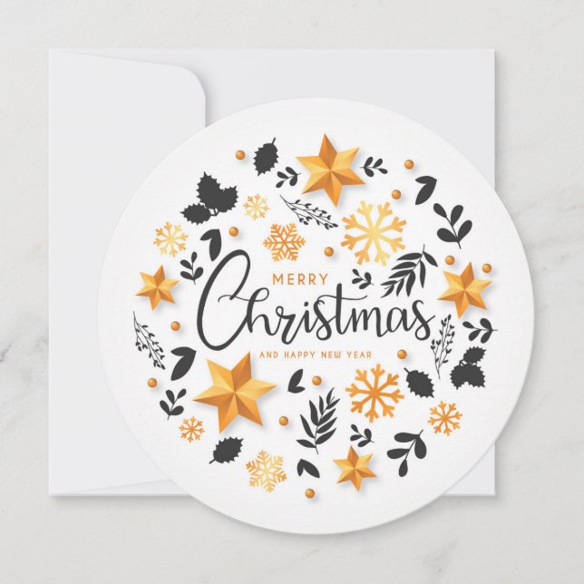 Cartes Pour Fêtes Annuelles Merry Christmas And Happy New Year (Devant)