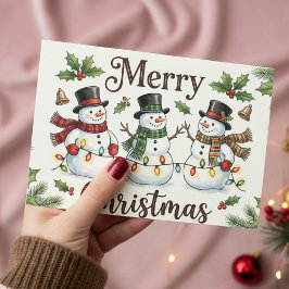 Cartes Pour Fêtes Annuelles Merry Christmas Card – Custom Name message Modern