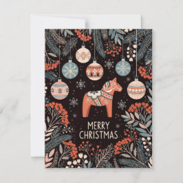 Cartes Pour Fêtes Annuelles Merry Christmas Card With Ornaments