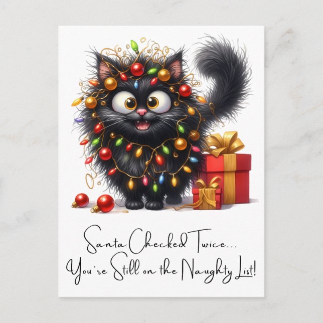 Cartes Pour Fêtes Annuelles Merry Christmas Cats Drôle Citations Pour Les Amis (Devant)