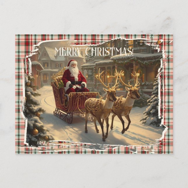 Cartes Pour Fêtes Annuelles Merry Christmas Classic Retro Festive Christmas (Devant)
