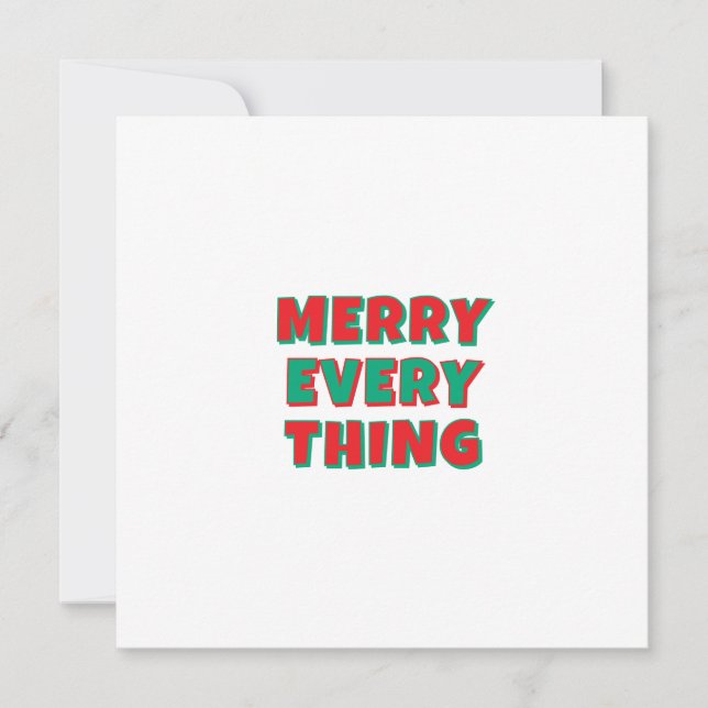 Cartes Pour Fêtes Annuelles Merry Christmas Classical Unique Minimalist Plain (Devant)