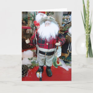 CARTES POUR FÊTES ANNUELLES MERRY CHRISTMAS DIT FISHERMAN PÈRE NOËL