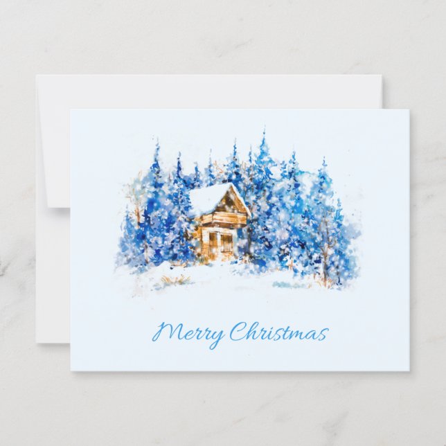 Cartes Pour Fêtes Annuelles Merry Christmas Flat Holiday Card (Devant)