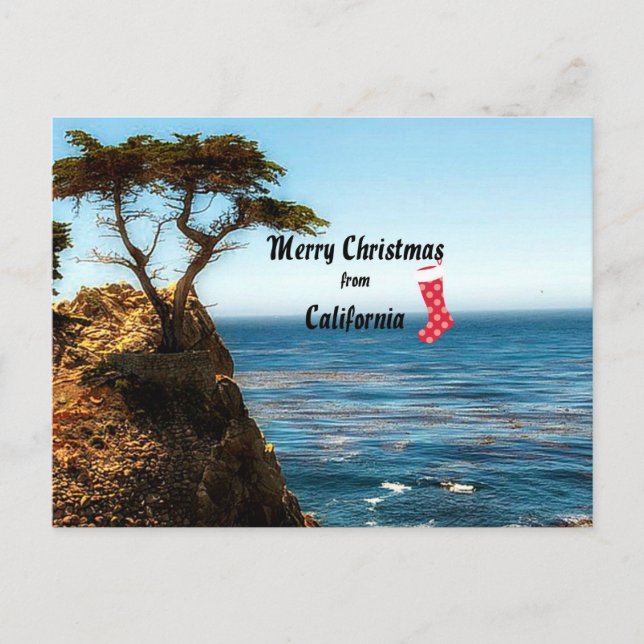 Cartes Pour Fêtes Annuelles Merry Christmas from California (Devant)