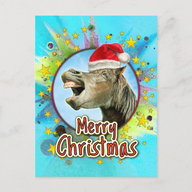 Cartes Pour Fêtes Annuelles Merry Christmas from the laughing horse (Devant)