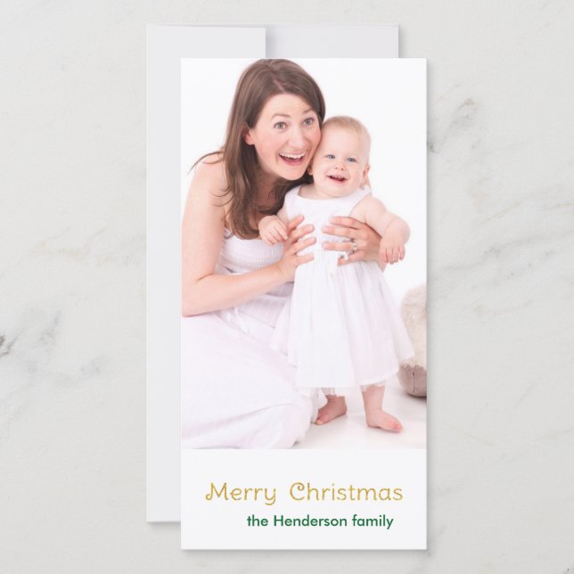 Cartes Pour Fêtes Annuelles Merry Christmas Golden Sparkle (Devant)