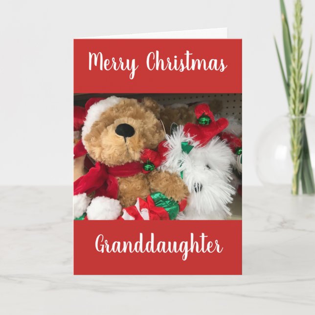 CARTES POUR FÊTES ANNUELLES MERRY CHRISTMAS **GRAND-FILLE** (Devant)