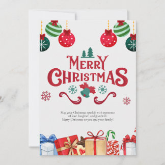 Cartes Pour Fêtes Annuelles Merry Christmas Greeting Card
