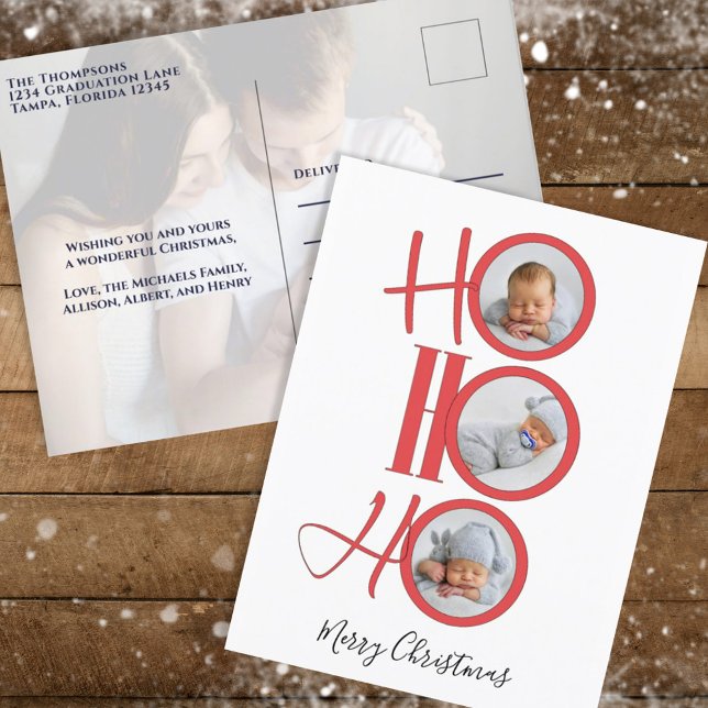 Cartes Pour Fêtes Annuelles Merry Christmas Modern Santa Cute Typografy (Créateur téléchargé)