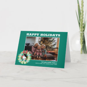Cartes Pour Fêtes Annuelles Merry Christmas Peppermenthe Holiday Wreath