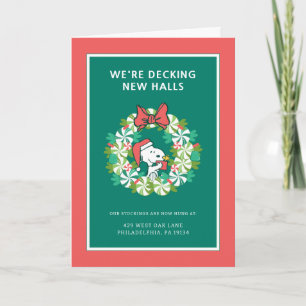 Cartes Pour Fêtes Annuelles Merry Christmas Peppermenthe Holiday Wreath