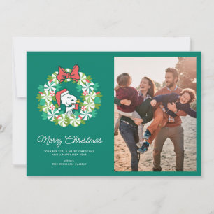 Cartes Pour Fêtes Annuelles Merry Christmas Peppermenthe Holiday Wreath