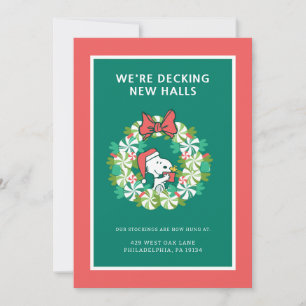 Cartes Pour Fêtes Annuelles Merry Christmas Peppermenthe Holiday Wreath