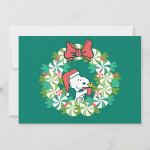 Cartes Pour Fêtes Annuelles Merry Christmas Peppermenthe Holiday Wreath
