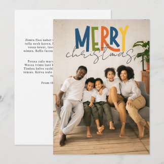 Cartes Pour Fêtes Annuelles Merry Christmas Personalized Photo
