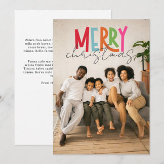 Cartes Pour Fêtes Annuelles Merry Christmas Personalized Photo