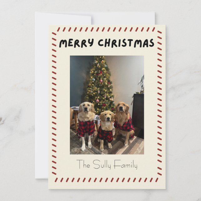 Cartes Pour Fêtes Annuelles Merry Christmas Photo Card (Devant)