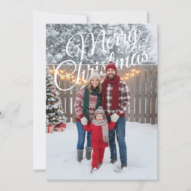 Cartes Pour Fêtes Annuelles Merry Christmas PhotoPop Card (Devant)