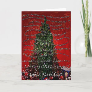 Cartes Pour Fêtes Annuelles Merry Christmas Round the World