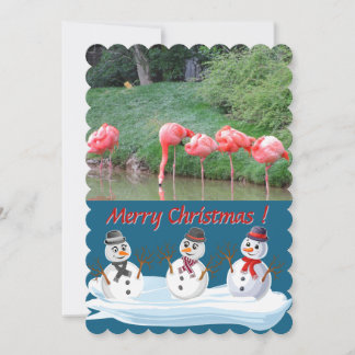 Cartes Pour Fêtes Annuelles Merry Christmas snowman 1 photo custom