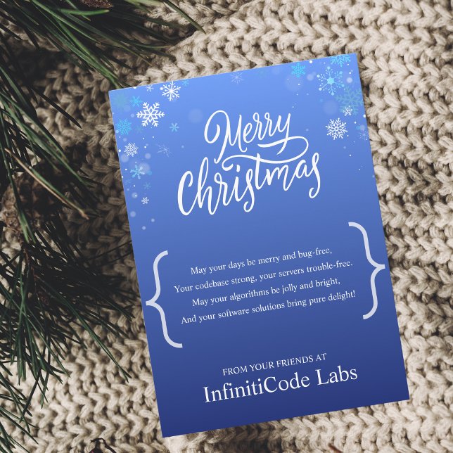 Cartes Pour Fêtes Annuelles Merry Christmas Software Development Company (Créateur téléchargé)
