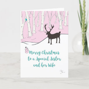Cartes Pour Fêtes Annuelles Merry Christmas Special Sistser, Femme, Whimsical