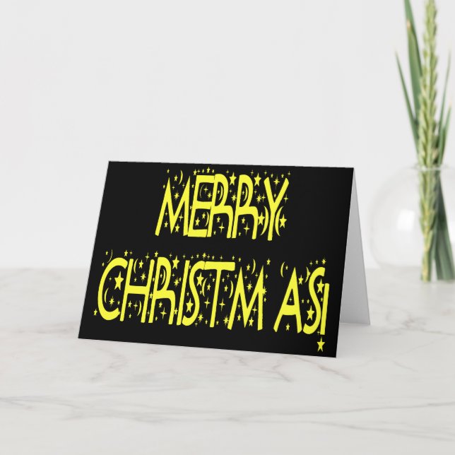 Cartes Pour Fêtes Annuelles Merry Christmas Starry (Devant)