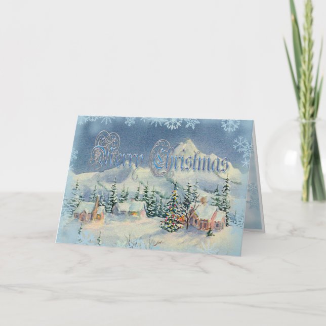 Cartes Pour Fêtes Annuelles MERRY CHRISTMAS VILLAGE par SHARON SHARPE (Devant)