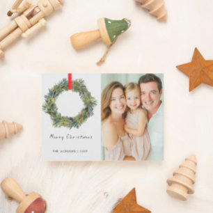 Cartes Pour Fêtes Annuelles Merry Christmas Watercolor wath