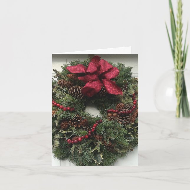 Cartes Pour Fêtes Annuelles Merry Christmas Wreath (Devant)