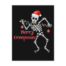Merry Creep mas Funny Père Noël Christmas Skeleton