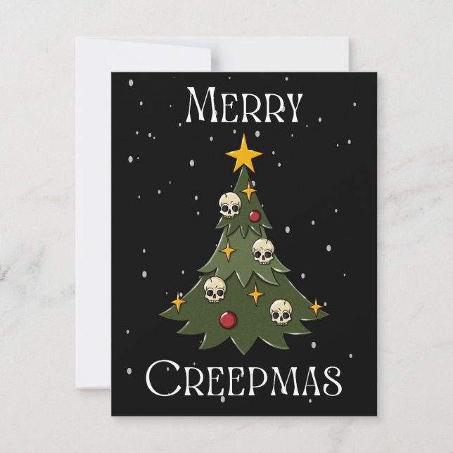 Cartes Pour Fêtes Annuelles Merry Creepmas Tree (Devant)
