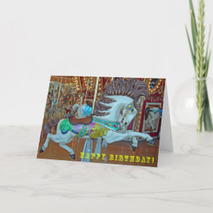 Cartes Pour Fêtes Annuelles Merry Go-Round Horse