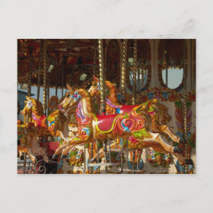 Cartes Pour Fêtes Annuelles Merry-go-round Horses