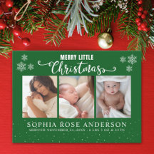 Merry Little Christmas, Baby First Collage Photos