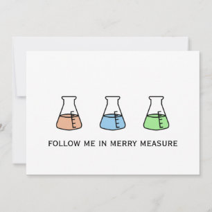 Cartes Pour Fêtes Annuelles Merry Mesure Chimie Science Erlenmeyer Vacances