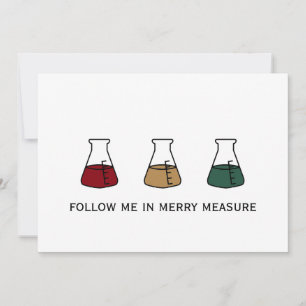 Cartes Pour Fêtes Annuelles Merry Mesure Chimie Science Erlenmeyer Vacances