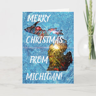 Cartes Pour Fêtes Annuelles Merry Michigan Christmas