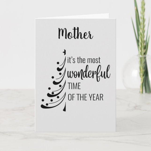 CARTES POUR FÊTES ANNUELLES MERRY NOËL **MÈRE*** AVEC AMOUR (Devant)