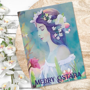 Cartes Pour Fêtes Annuelles Merry Ostara déesse Eostre Printemps Equinox Pagan