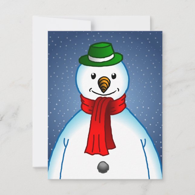 Cartes Pour Fêtes Annuelles Merry Snowman (Devant)
