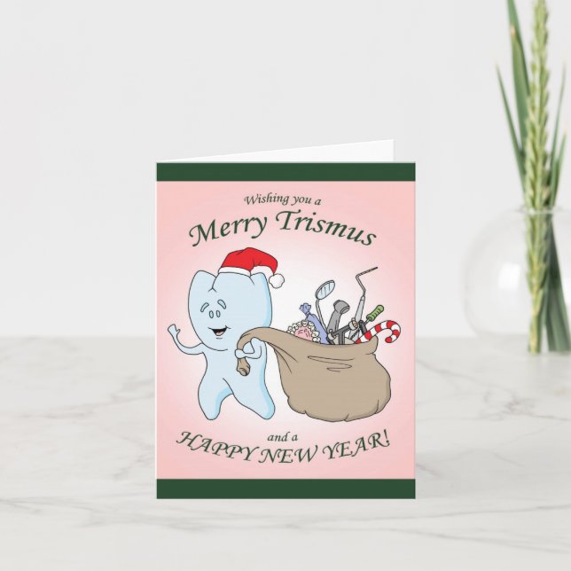 Cartes Pour Fêtes Annuelles "Merry Trisme" (Devant)